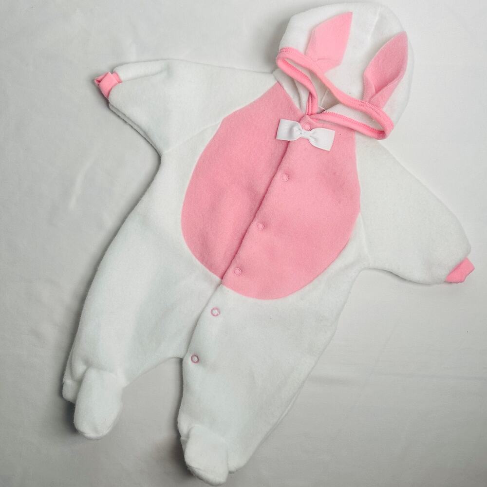 Vintage Small Steps Spring Easter Bunny Costume Sz 0-3 mo (Halloween Costume)